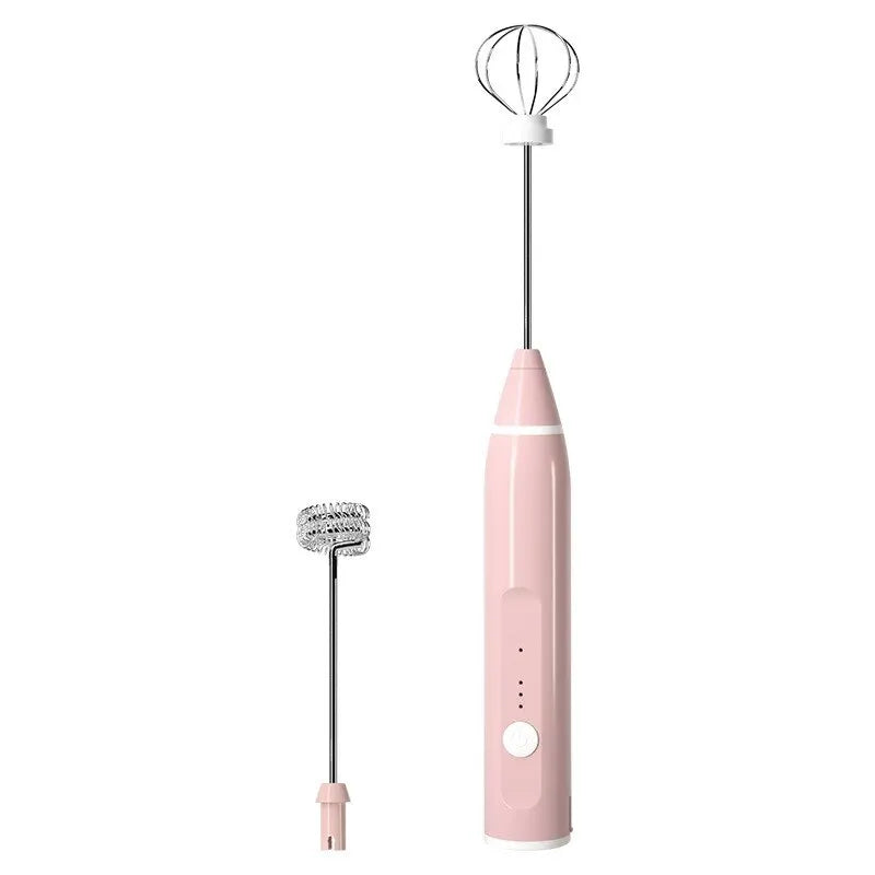 Electric Milk Frother Portable Egg Beater USB Rechargeable Handheld Coffee Blender Milk Shaker Mixer Foamer Food Blender