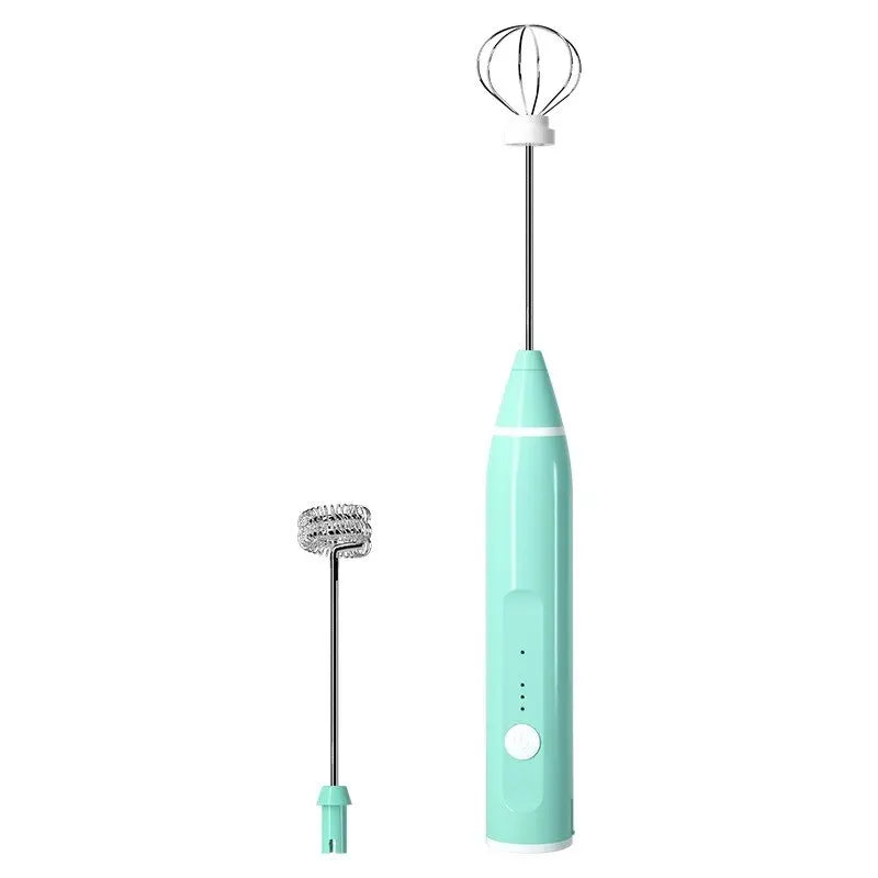 Electric Milk Frother Portable Egg Beater USB Rechargeable Handheld Coffee Blender Milk Shaker Mixer Foamer Food Blender