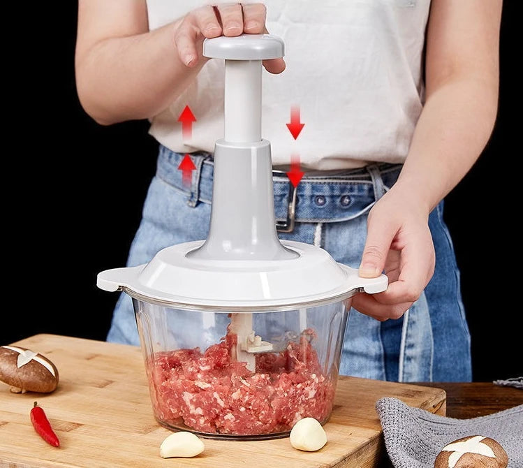 1PCS Manual Vegetable Mincers Press Type Household Garlic Meat Cutter Grinders Whisk Stirre Kitchen Food Chopper Food Processor