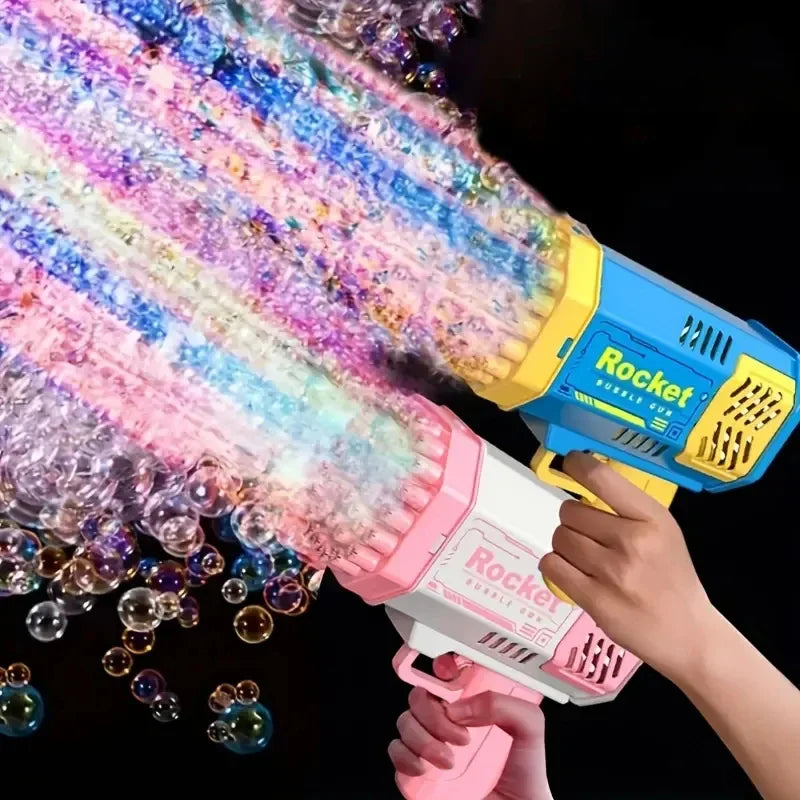 69 Hole Rocket Launcher Handheld Portable Electric Automatic Bubble Gun for Boys and Girls (Without Bubble Water)