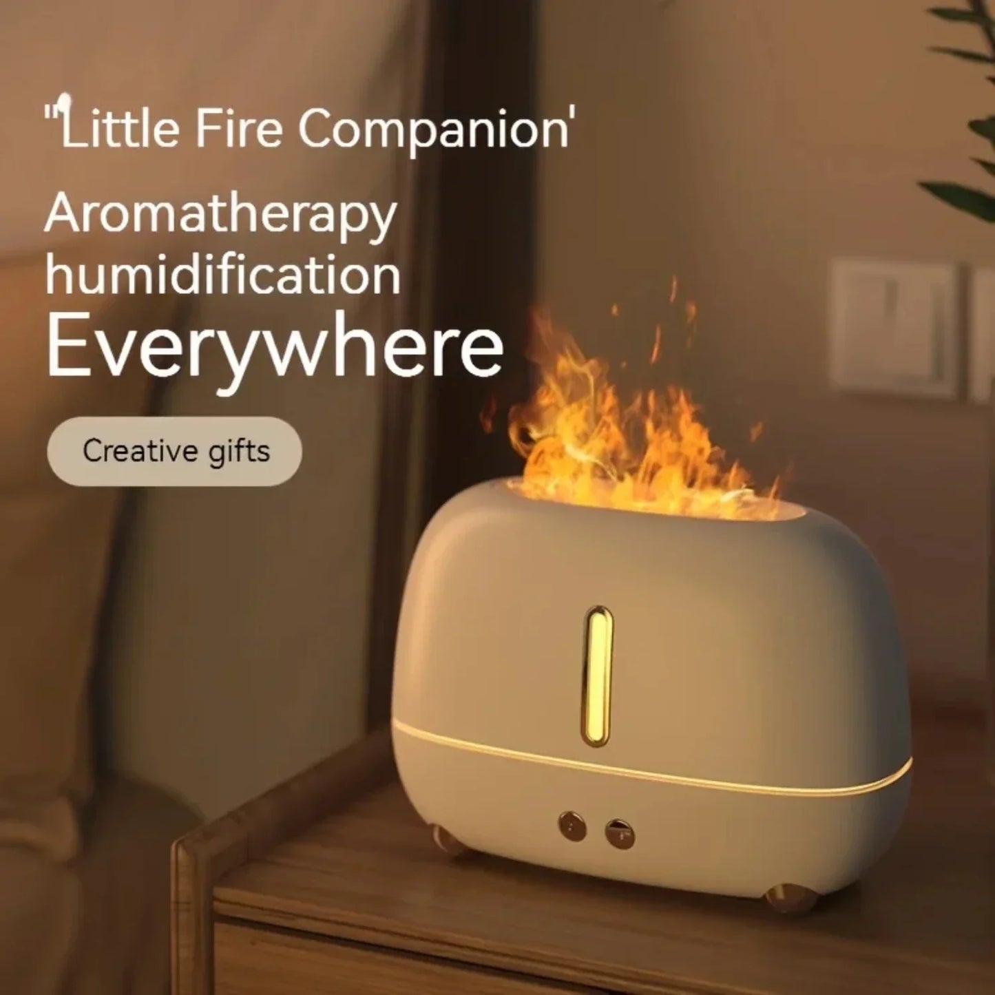 2025 New USB Essential Oil Diffuser - Flame LED Humidifier for Baby Room, Office Desk, Gift Idea
