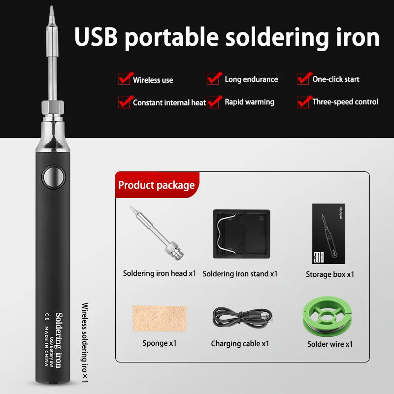 Xiaomi Wireless Charging Electric Soldering Iron Solder Iron Mini Portable Soldering Iron Tip Rework Accessories Tool Parts NEW