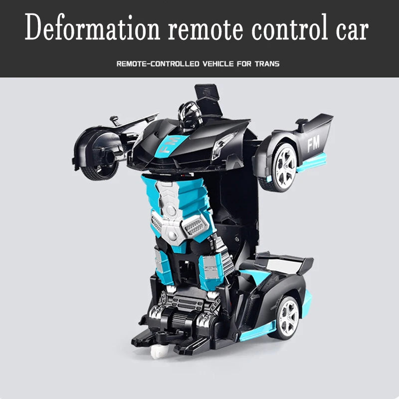 2IN1 Electric RC Car Transformation Robots One-key Deformation Car Outdoor Remote Control Sports Car Model  Children Boys Toys