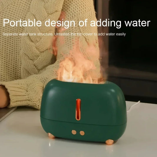 ‌2025 New USB Essential Oil Diffuser - Flame LED Humidifier for Baby Room, Office Desk, Gift Idea