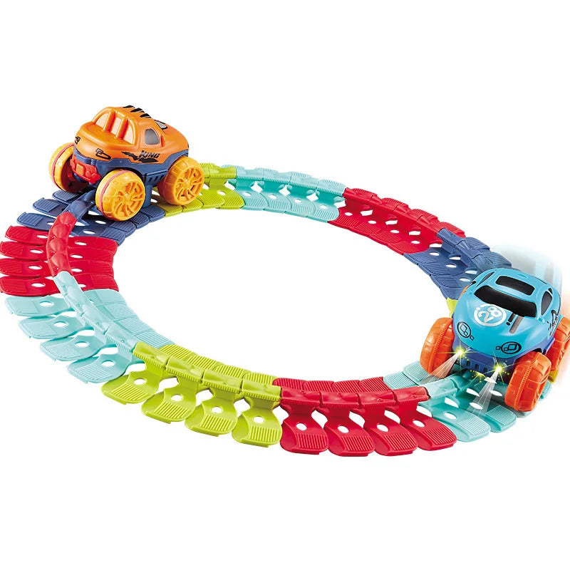 Kids Toys Children Educational DIY Assembly Ever-Changing Track Electric Toys Anti-Gravity Rail Car Toys Detachable Track Toys