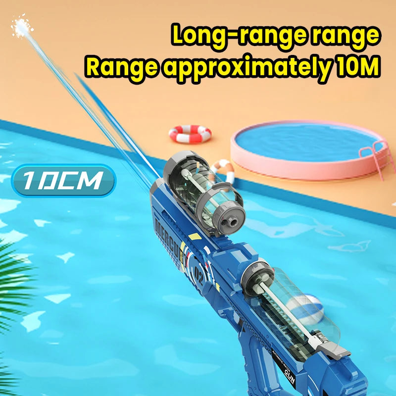 Children Electric Water Gun Summer Kids Outdoor Toy Water Gun Fully Automatic High Capacity Lighting Water Playing Toy for Kids