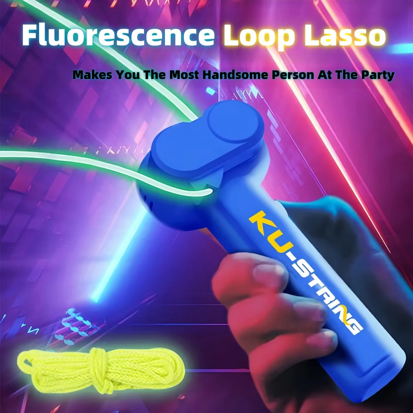 Loop Lasso DIY Party Lighting Regulating Atmosphere Lamp Glow-In-The-Dark Rope Propeller Decompression Fun Light  USB Rechargea