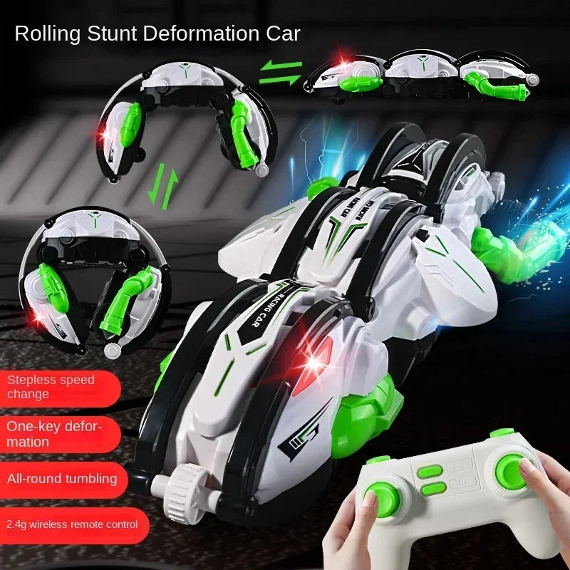 360Roll Stunt Vehicle 2.4G Impact Resistant High-speed Driving Six Wheel Flipping Children Lateral Drift Remote Control Vehicle