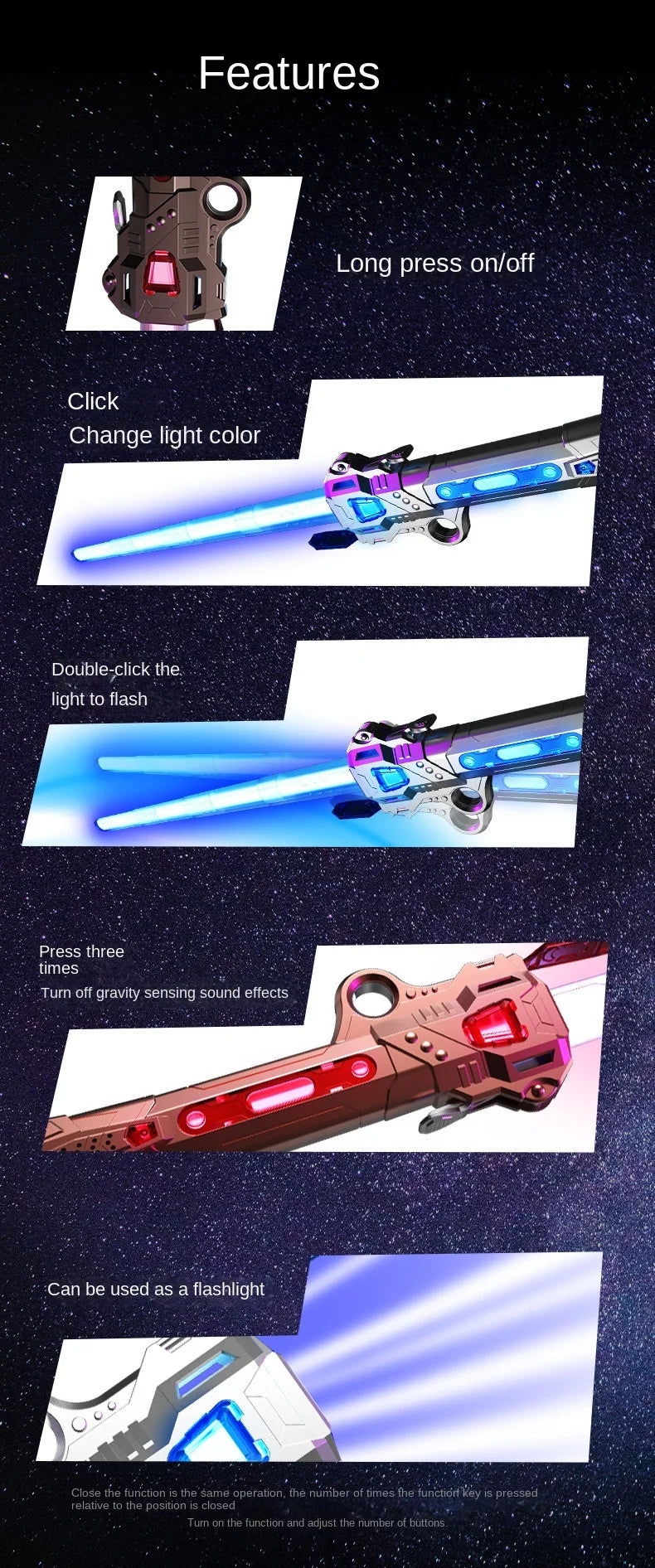 Children Colorful Glowing Sword Toys Telescopic Music Laser Sword 2-in-1 Rotating Decompression Toy Light Sword Kids Adult Toys