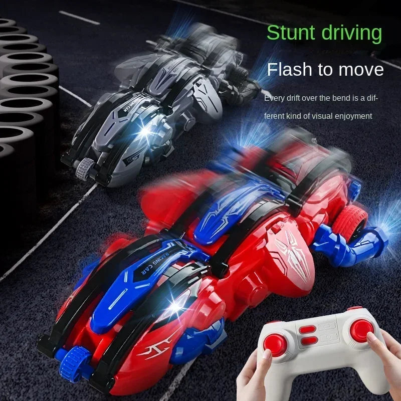 360Roll Stunt Vehicle 2.4G Impact Resistant High-speed Driving Six Wheel Flipping Children Lateral Drift Remote Control Vehicle