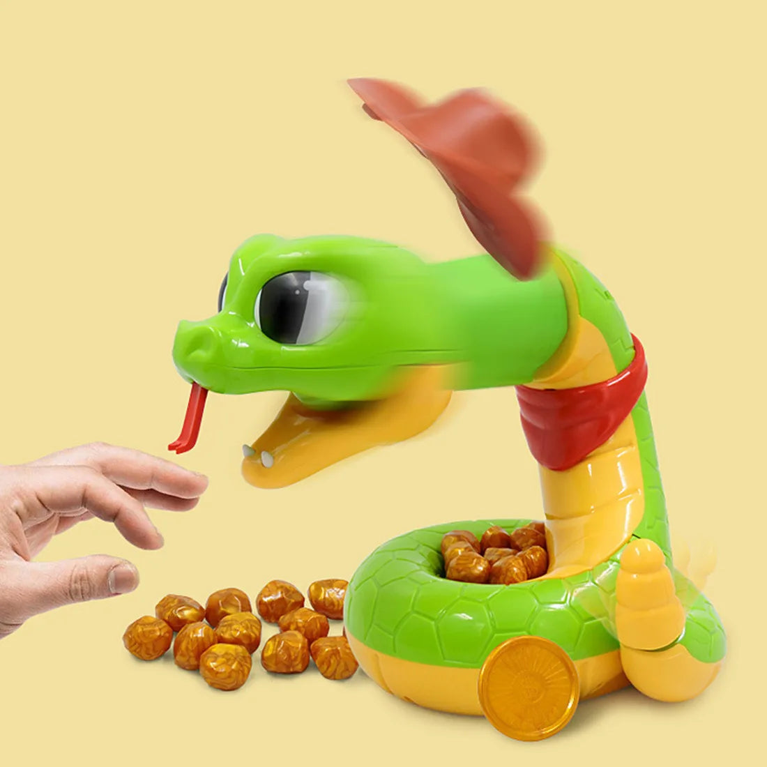 Electric Snake Bite Finger Get the Gold Thrilling Trick Toy Training Reflexes Novelty Funny Classic Party Toy for Kid Adult Gift