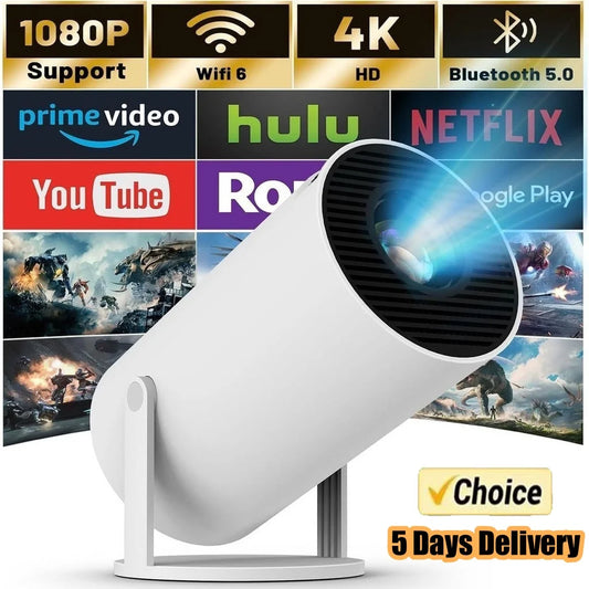 4K Wifi6 Projector Android 11 260 ANSI Dual WIFI Allwinner H713 BT5.0 1280*720P Home Cinema Outdoor portable HY300 Pro