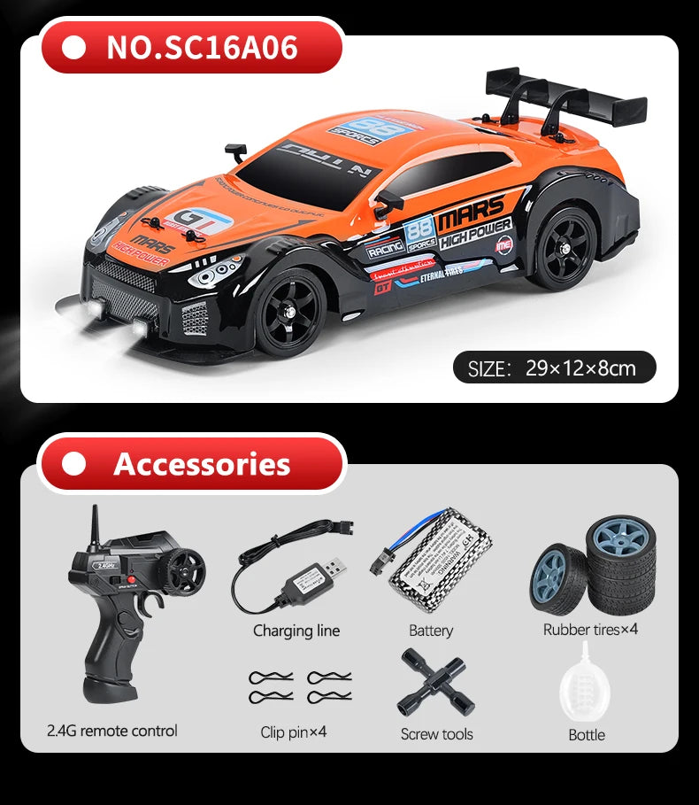 2.4G Drift Rc Cars 4WD RC Drift Car Toy Remote Control GTR Model AE86 Vehicle Car RC Racing Car Toys for Boys Children's Gift