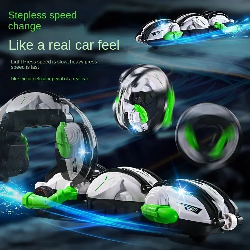 360Roll Stunt Vehicle 2.4G Impact Resistant High-speed Driving Six Wheel Flipping Children Lateral Drift Remote Control Vehicle