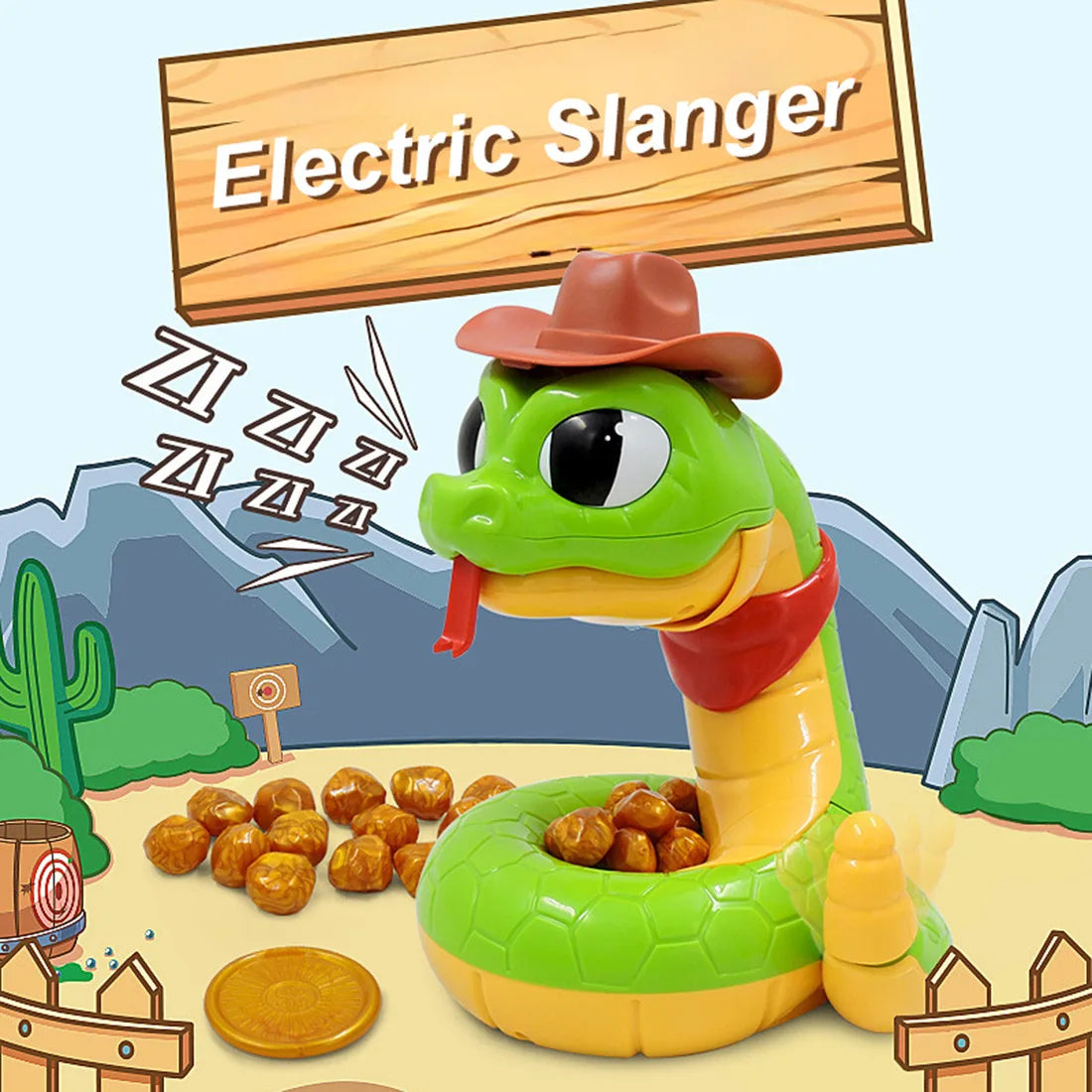 Electric Snake Bite Finger Get the Gold Thrilling Trick Toy Training Reflexes Novelty Funny Classic Party Toy for Kid Adult Gift