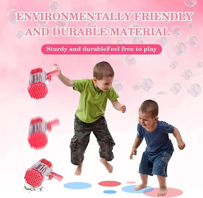 69 Holes Soap Bubbles Machine Gun Shape Automatic Blower Bubble Gun Kids Toys Rocket With Light Pomperos Outdoor Toy Gifts Party