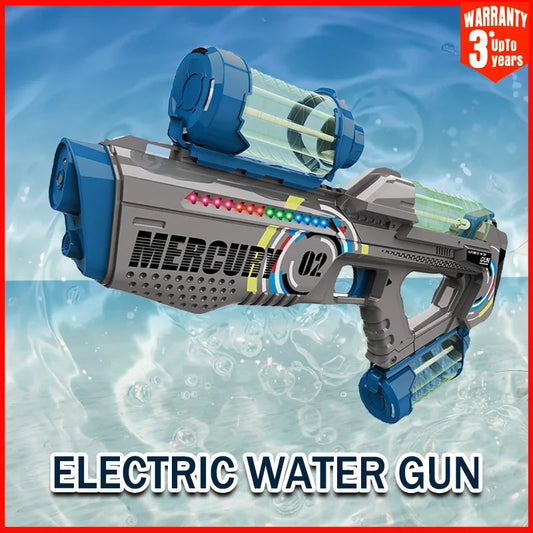 Children Electric Water Gun Summer Kids Outdoor Toy Water Gun Fully Automatic High Capacity Lighting Water Playing Toy for Kids